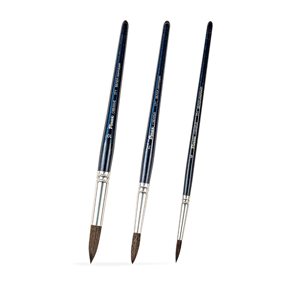 Набор кистей для рисования "Pinax Creative", синтетика, 3 шт