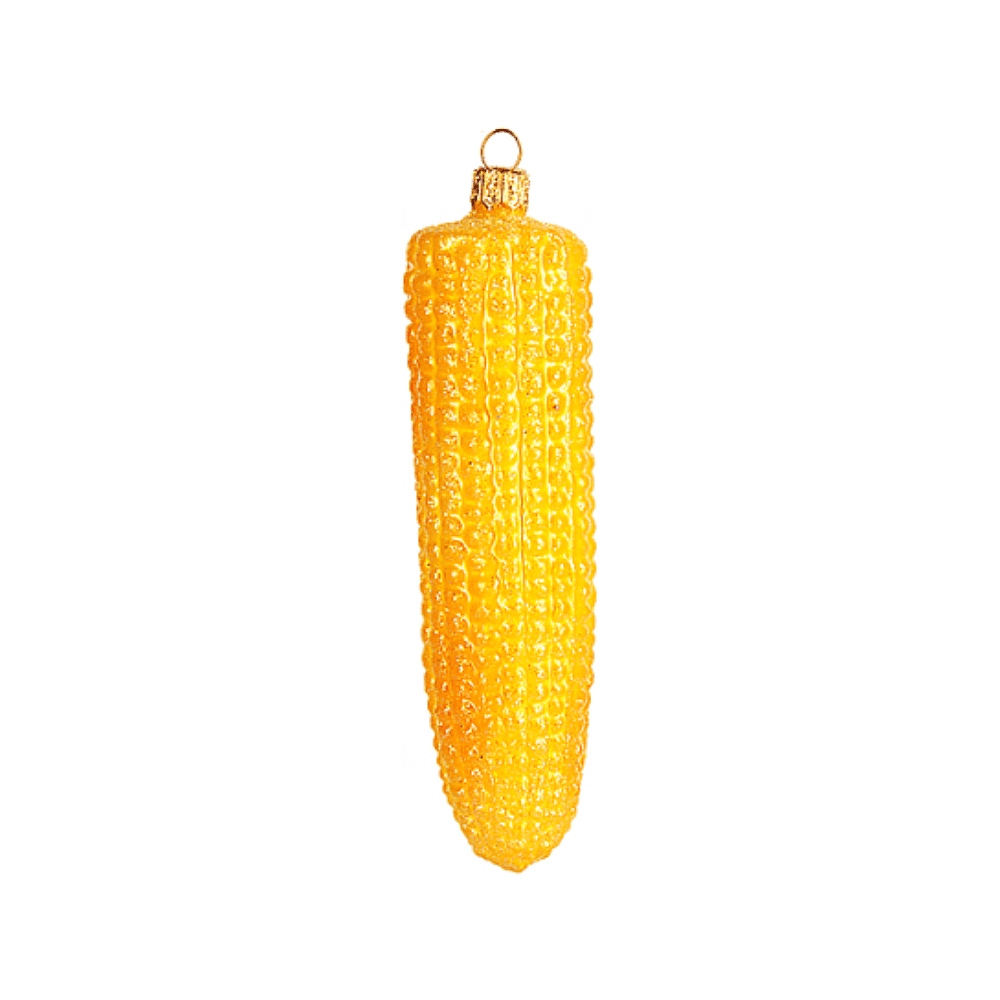 Украшение елочное "Corn", 12 см, стекло, желтый