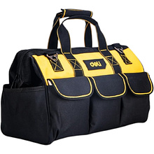 Сумка для инструментов Deli YS EDL430117, 400х200х270 мм, ткань Oxford, черный, желтый