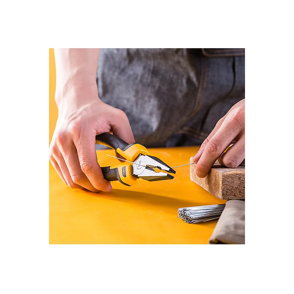 Плоскогубцы Deli YS EDL2007Z, 180 мм., желтый, черный - 4