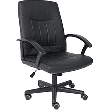 Компьютерное кресло "POLO", экокожа, пластик, черный