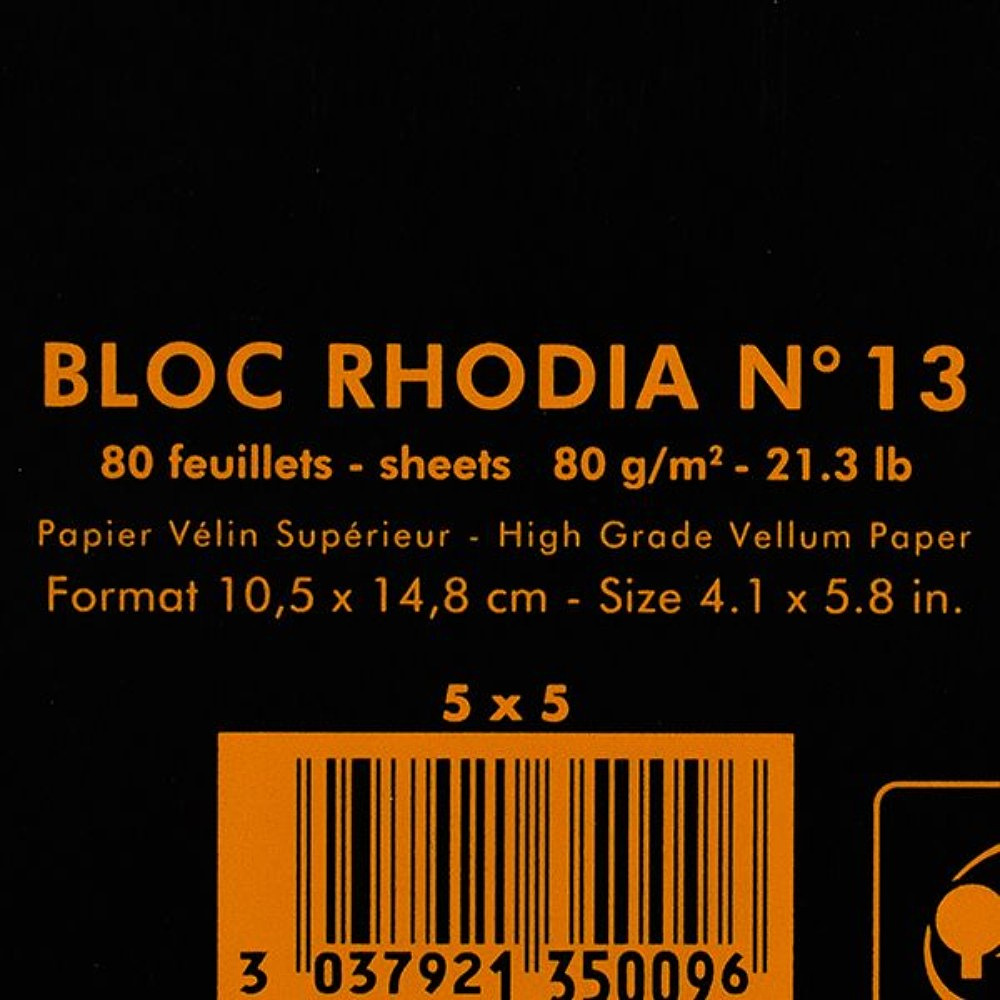 Блокнот "Rhodia", A6, 80 листов, клетка, черный - 2