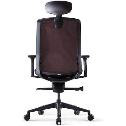 Кресло для руководителя BESTUHL "J1", сетка, ткань, пластик, коричневый  - 5