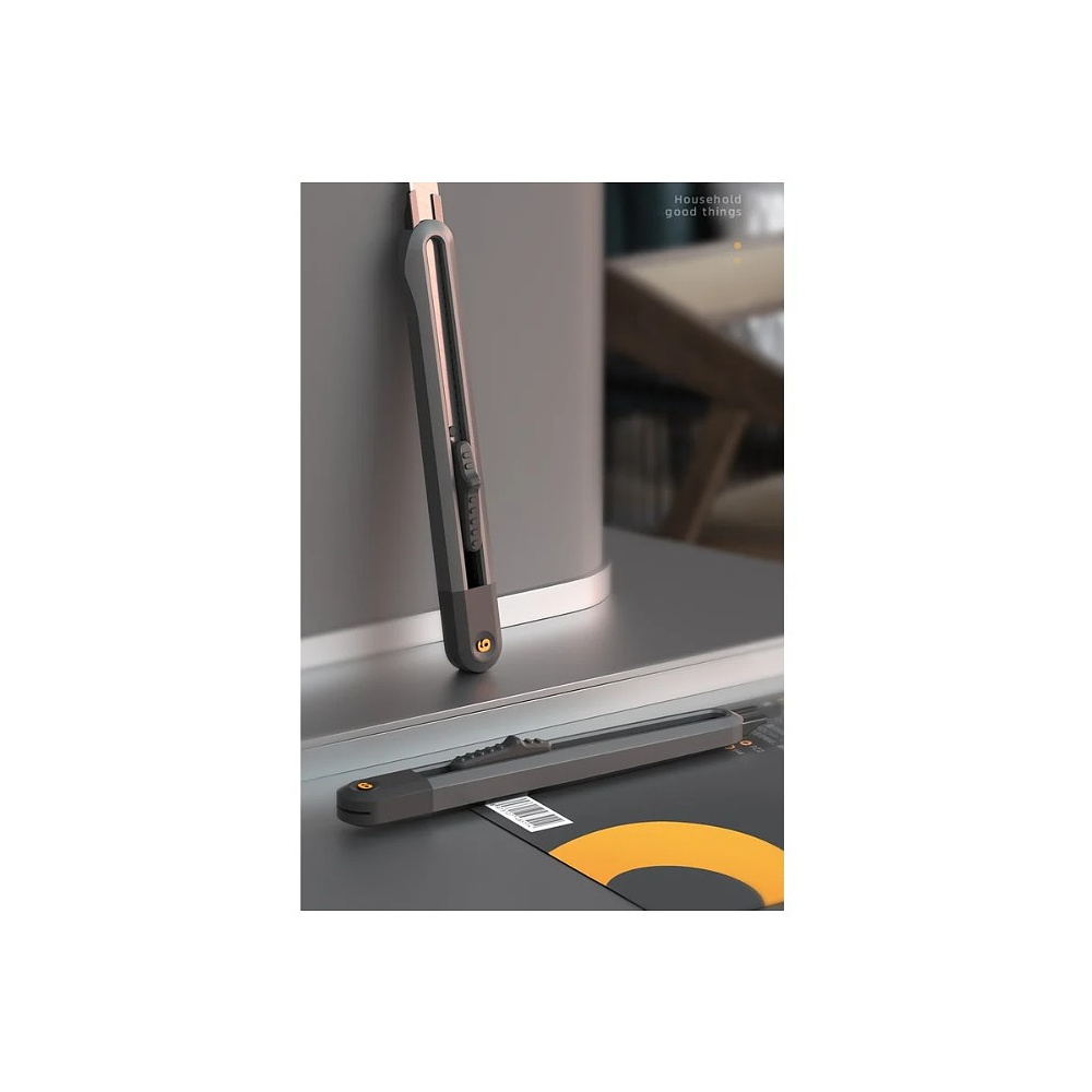 Набор ножей строительных Deli HS EHT4003, 3 шт (ножи 9мм/18мм/трапеция), Soft Touch, черный - 8