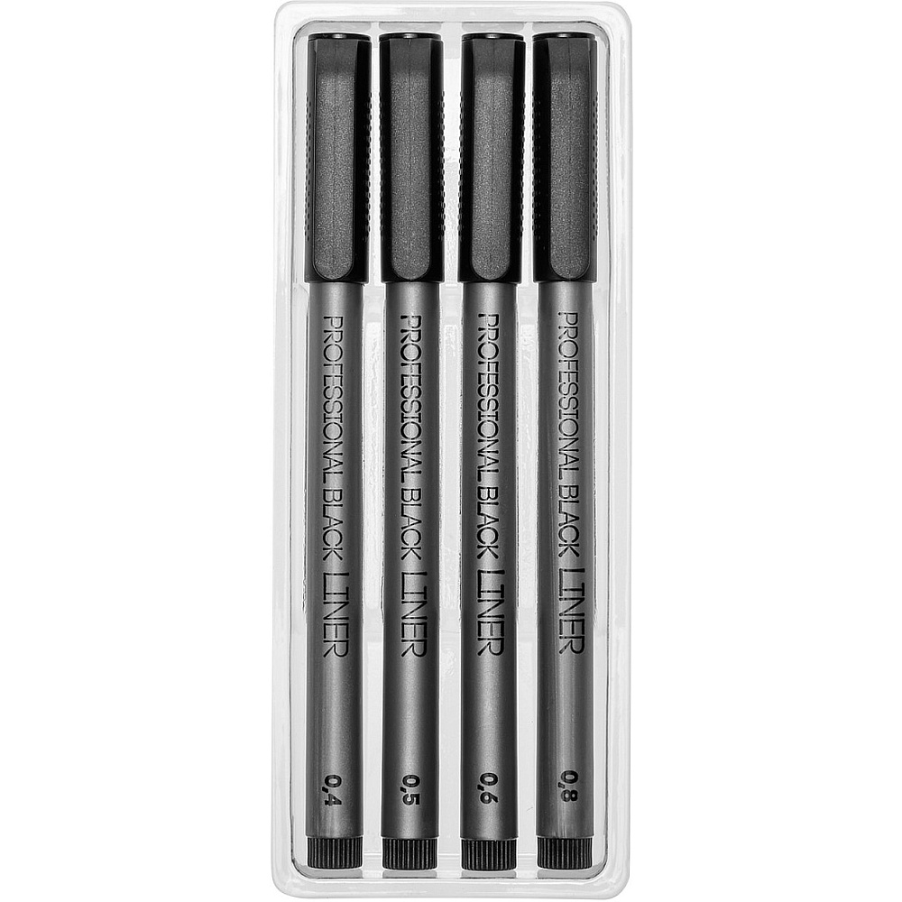 Набор ручек капиллярных "Professional Fine Liners", 4 штуки - 5