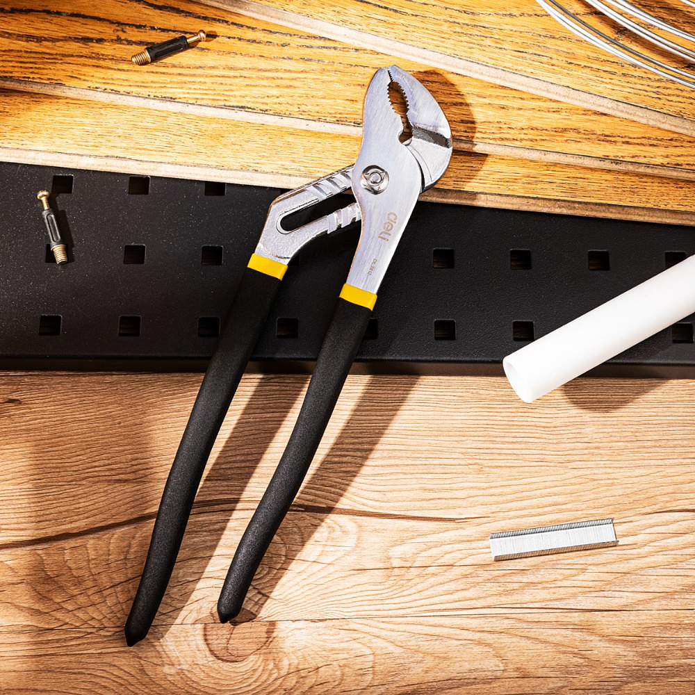 Клещи переставные Deli "EDL2612", 300 мм, черный - 4