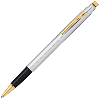 Ручка-роллер "Cross Classic Century Medalist", 0.7 мм, серебристый, золотистый, стерж. черный