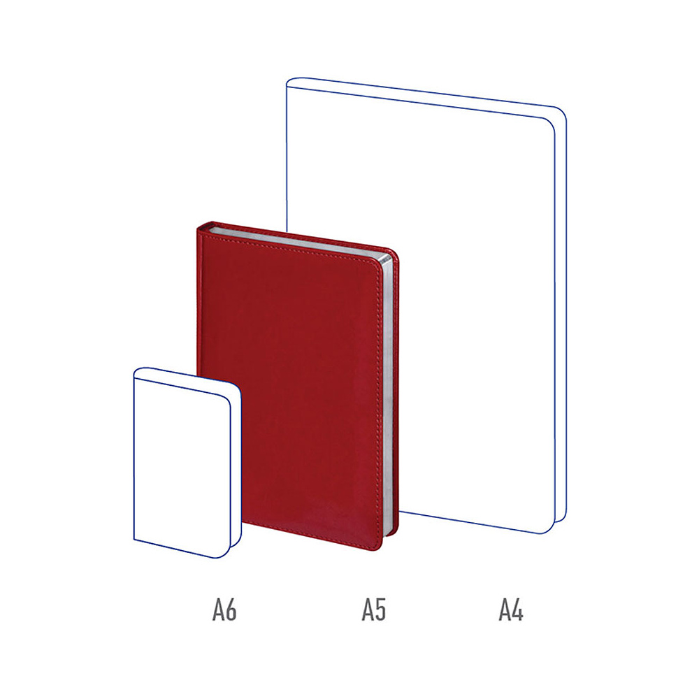 Ежедневник недатированный "Silver Pristine", А5, 320 страниц, красный - 4