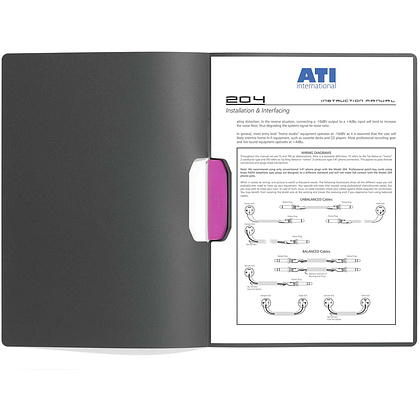 Папка с клипом "Duraswing Color", антрацит, фиолетовый клип - 2