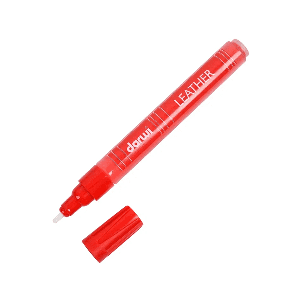 Маркер акриловый для кожи "Darwi", 2 мм, ярко-красный - 2