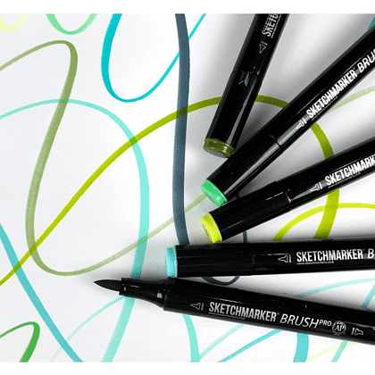 Маркер перманентный двусторонний "Sketchmarker Brush", NG7 нейтральный серый 7 - 5