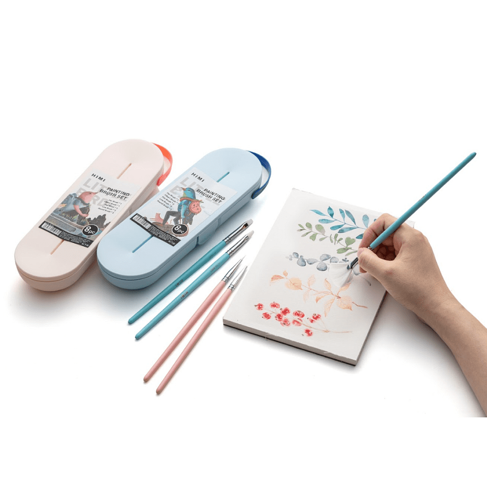 Набор кистей для рисования "Himi Little Bird", синтетика, 8 шт - 7