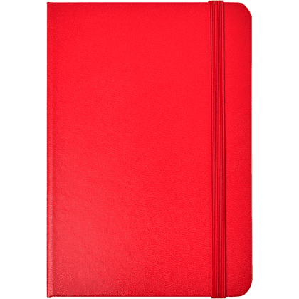 Блокнот "1818-16", А5, 96 листов, на резинке, красный
