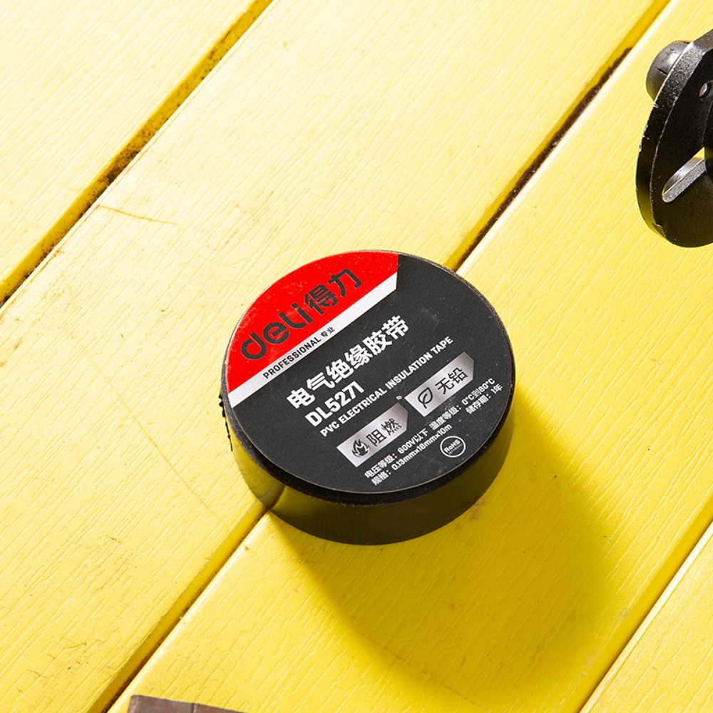 Изолента ПВХ Deli "DL5271", 130 мкм, черный - 5
