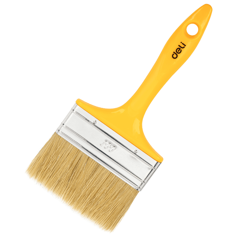 Кисть малярная Deli YS EDL509139, плоская, 4"-100 мм, смешанная щетина