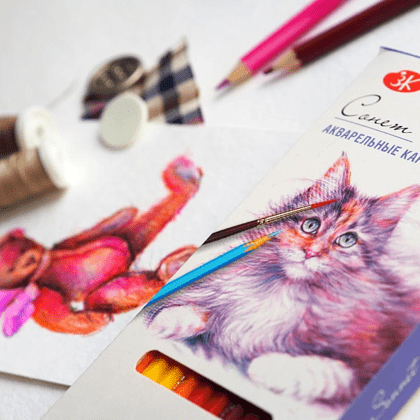 Карандаши акварельные "Сонет", 24 цвета - 3