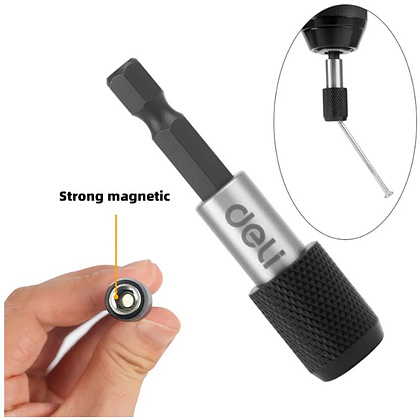 Держатель бит (насадок) Deli YS EDL107401, магнитный, набор 2 шт., 60мм, 1/4", с фиксатором - 7
