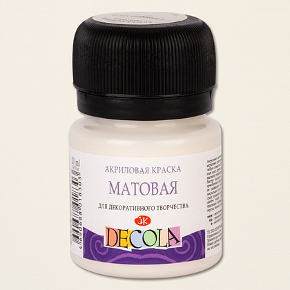Краска акриловая матовая "Декола", 259 слоновая кость, 20 мл., банка - 2