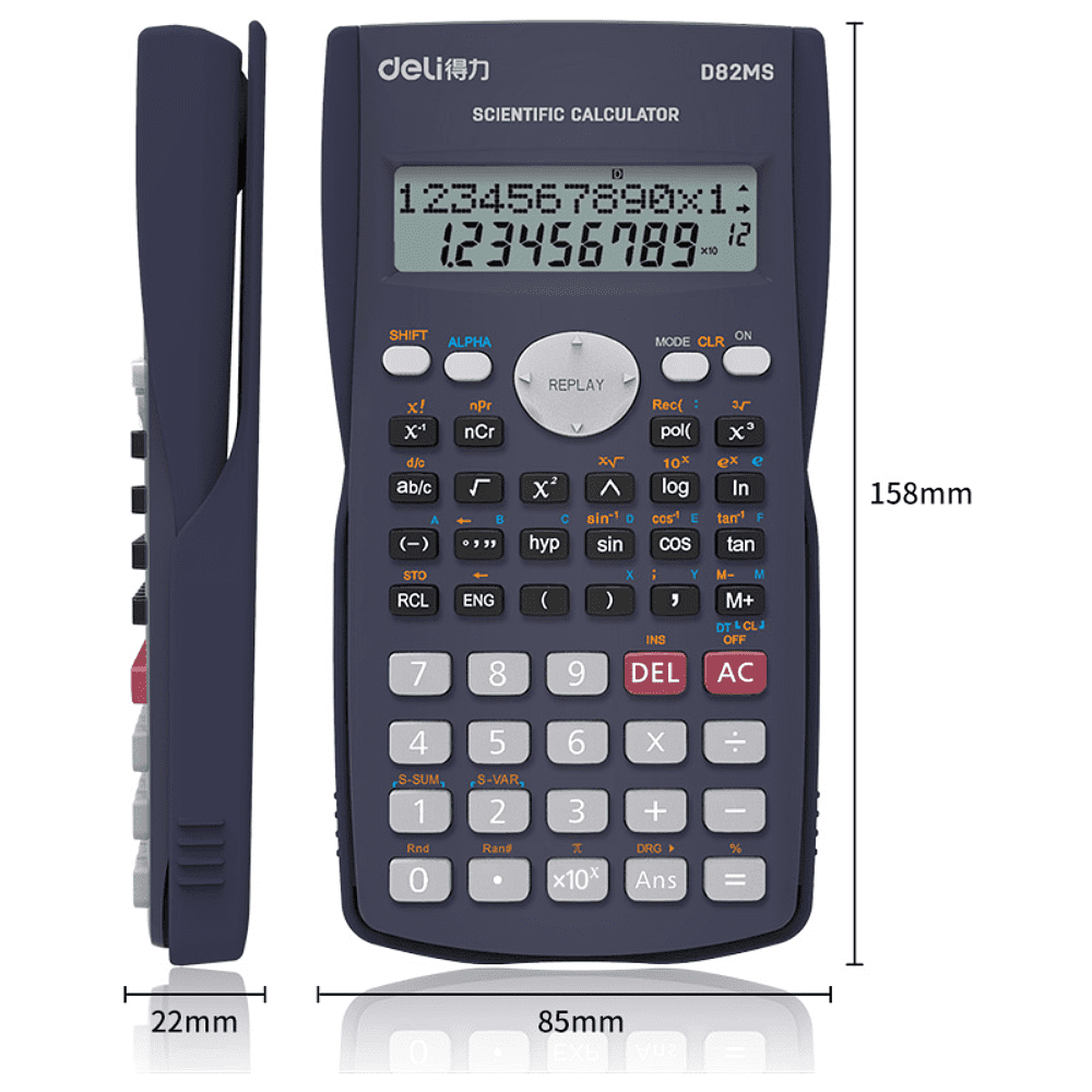 Калькулятор научный Deli Core "D82MS", темно-серый, 240 функций - 3