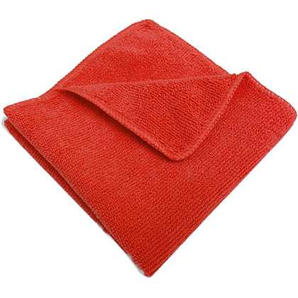 Салфетка из микроволокна, 190 г/м2, 30х30 см, красный, без упаковки
