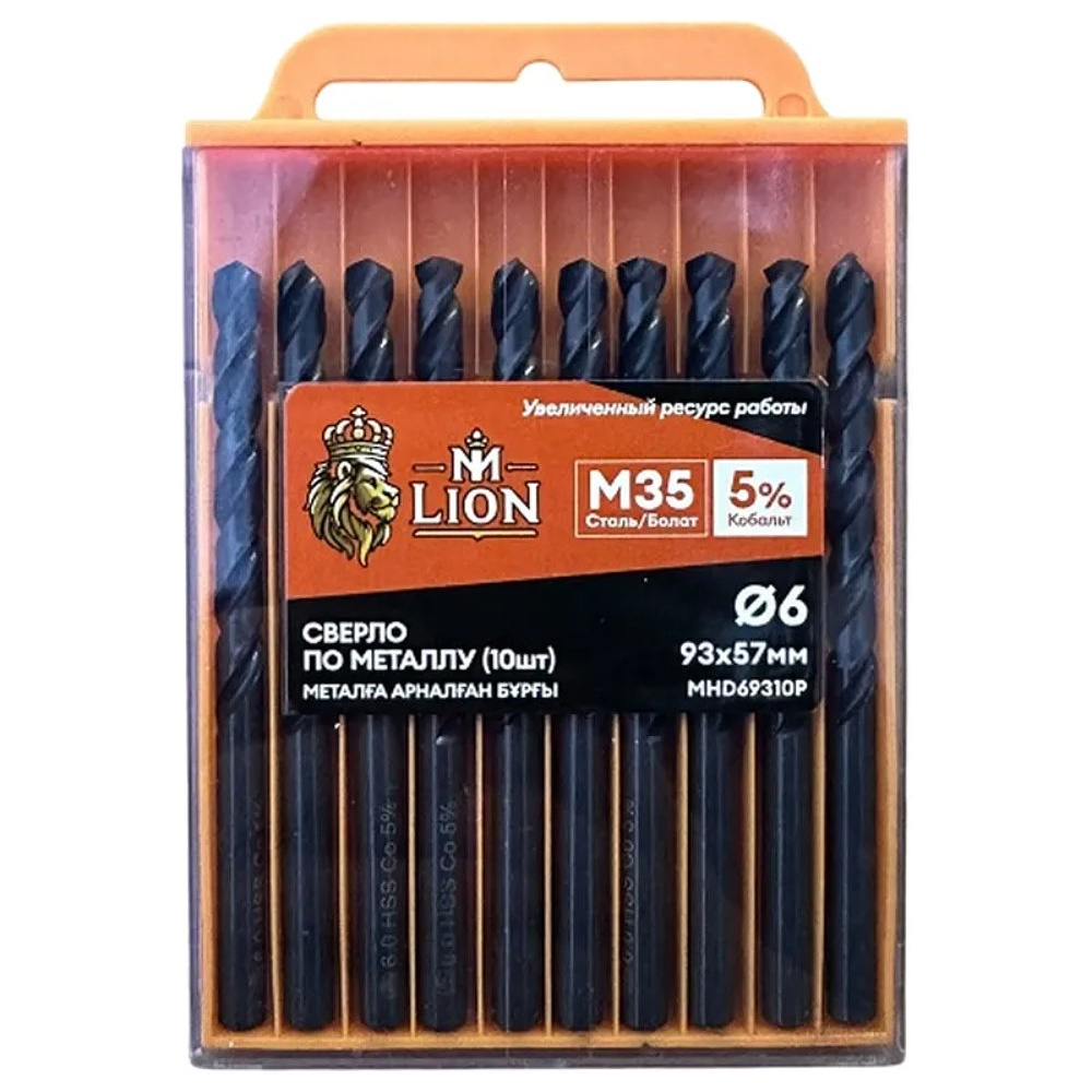 Сверло по металлу M-Lion, MHD69310P, 6,0х93 мм, 10 шт/упак