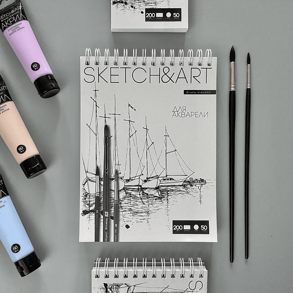Скетчбук "Sketch&Art", 18.5х25 см, 200 г/м2, 50 листов, на спирали  - 6