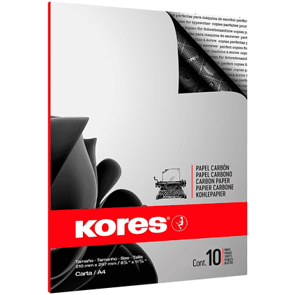 Бумага копировальная "Kores 1200", A4, 10 листов, черный