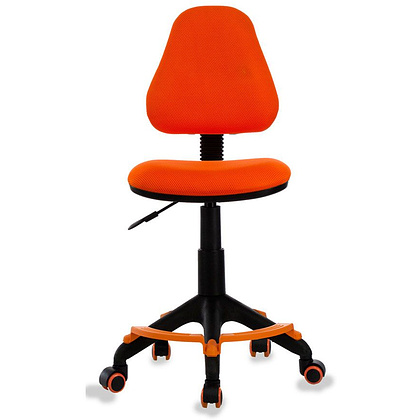 Кресло для детей Бюрократ "KD-4-F", ткань, пластик, оранжевый