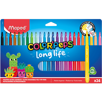 Фломастеры "Color Peps Long Life", 24 шт