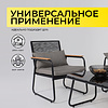 Комплект мебели садовой AksHome GARDENIA (кресло  2 шт, диван 1 шт, стол 1 шт), черный - 3