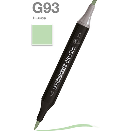 Маркер перманентный двусторонний "Sketchmarker Brush", G93 ньянза