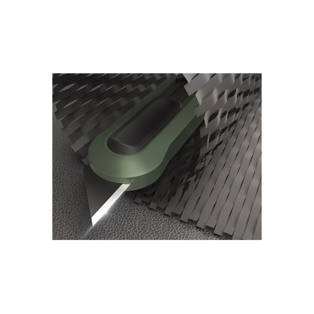 Набор ножей строительных Deli HSEHT4003L, 3 шт (ножи 9мм/18мм/трапеция), Soft Touch, зеленый - 6