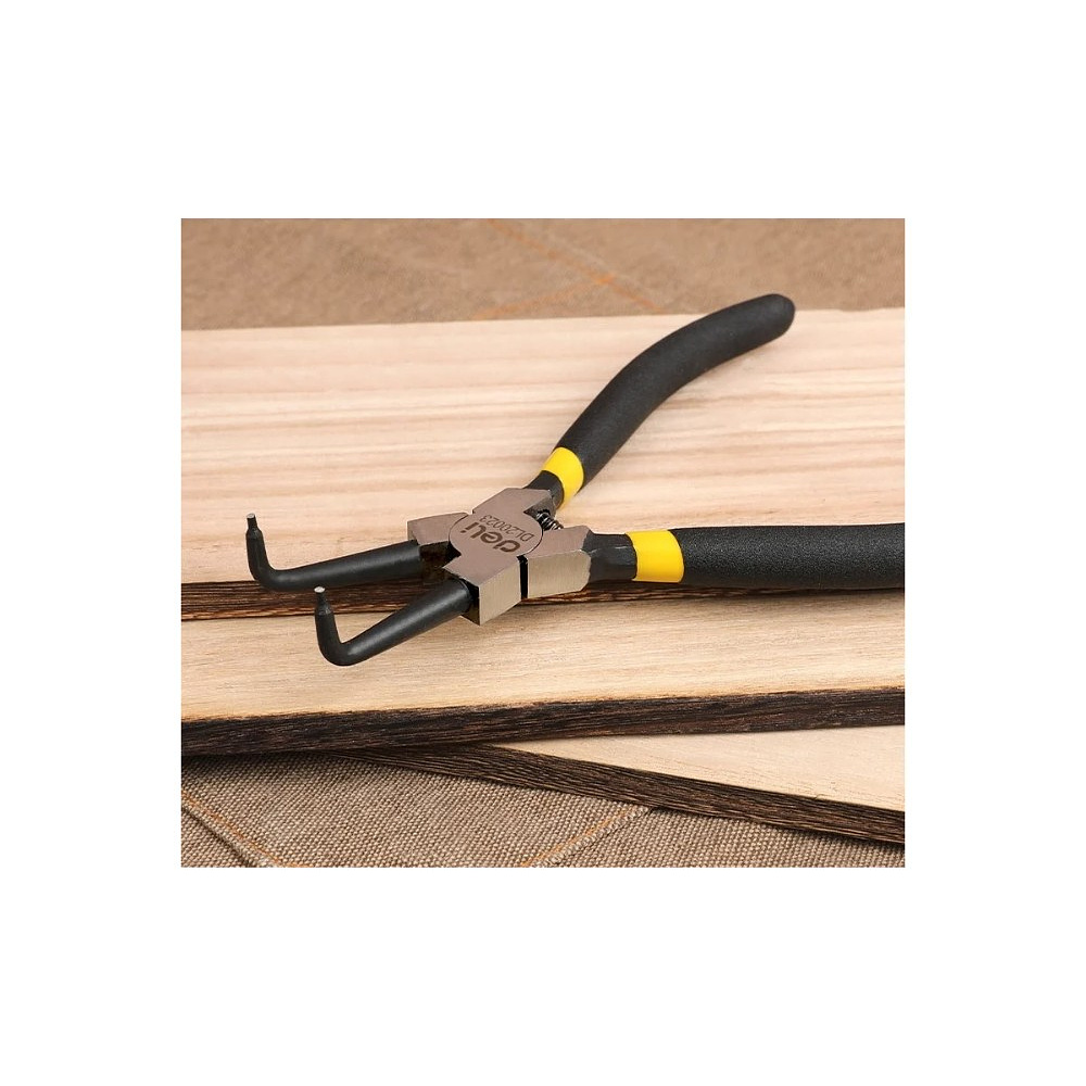 Съемники стопорных колец Deli YS EDL20521-4, 180 мм., набор 4 шт., желтый, черный - 5