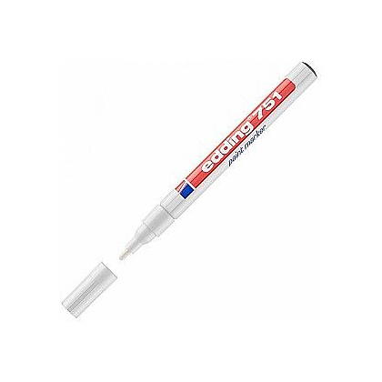 Маркер перманентный на нитрокраске Edding "751", белый