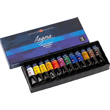 Краски акриловые "Ладога", 12 цветов, 18 мл.