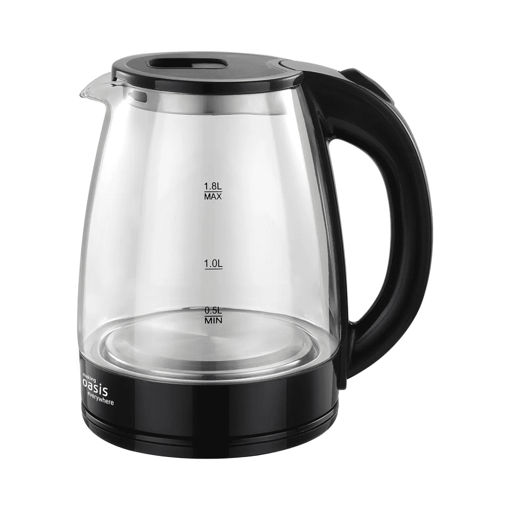 Электрочайник Oasis K-8GB, пластик, стекло, черный