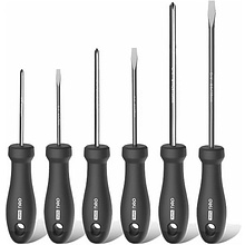 Набор отверток Deli HS EHT1006, 6 шт, Soft Touch, черный