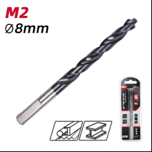 Сверло по металлу Deli RS EDH-MHZ080-E4, 8.0 мм, DIN 338, HSS-TiN