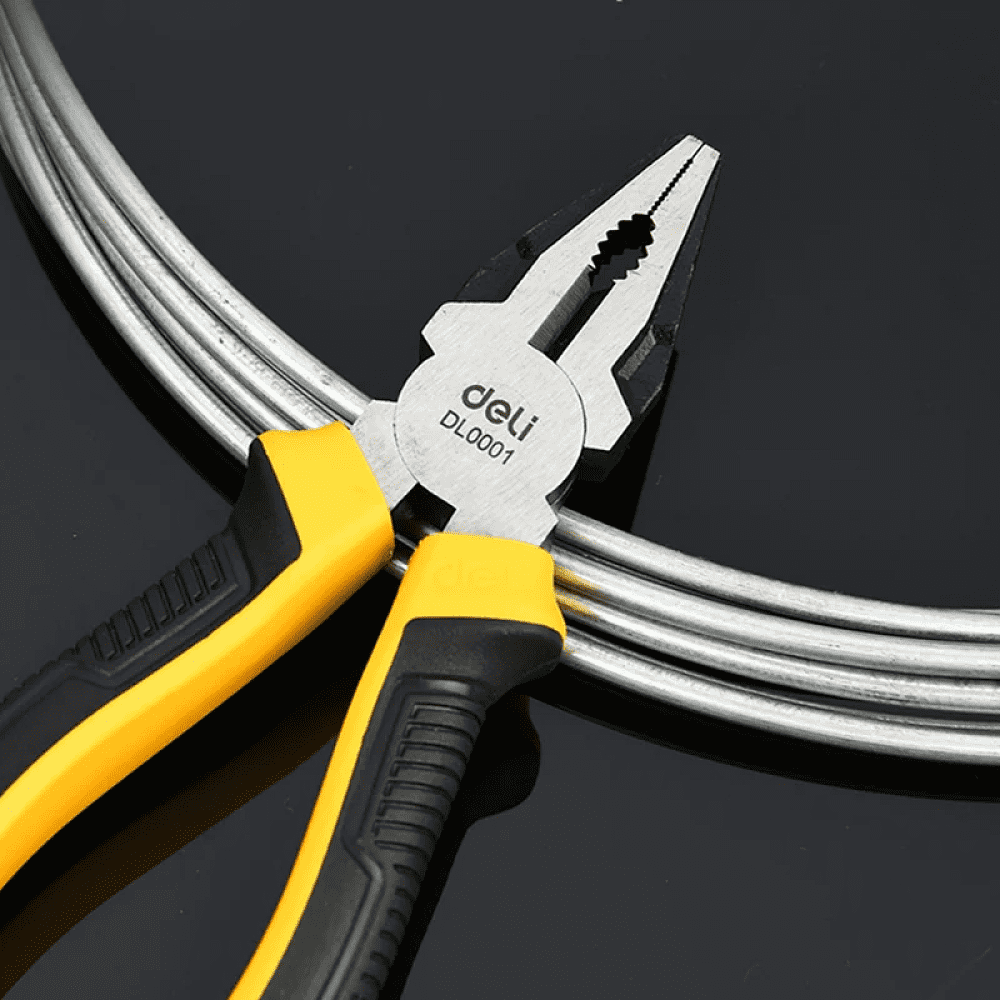 Плоскогубцы Deli YS EDL0001, 160 мм, 2-х компонентные рукоятки - 3