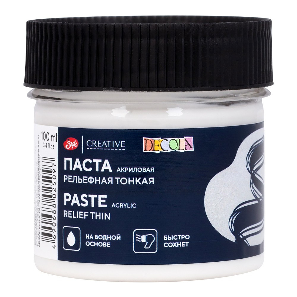 Паста акриловая рельефная "Декола" рельефная, 100 мл.