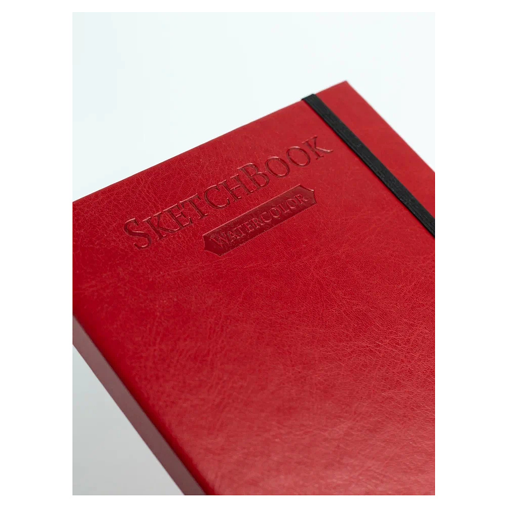 Скетчбук для акварели "Малевичъ", 14.5x14.5 см, 200 г/м2, 30 листов, красный - 9