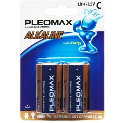 Батарейки алкалиновые "Pleomax C/LR14", 2 шт. - 3