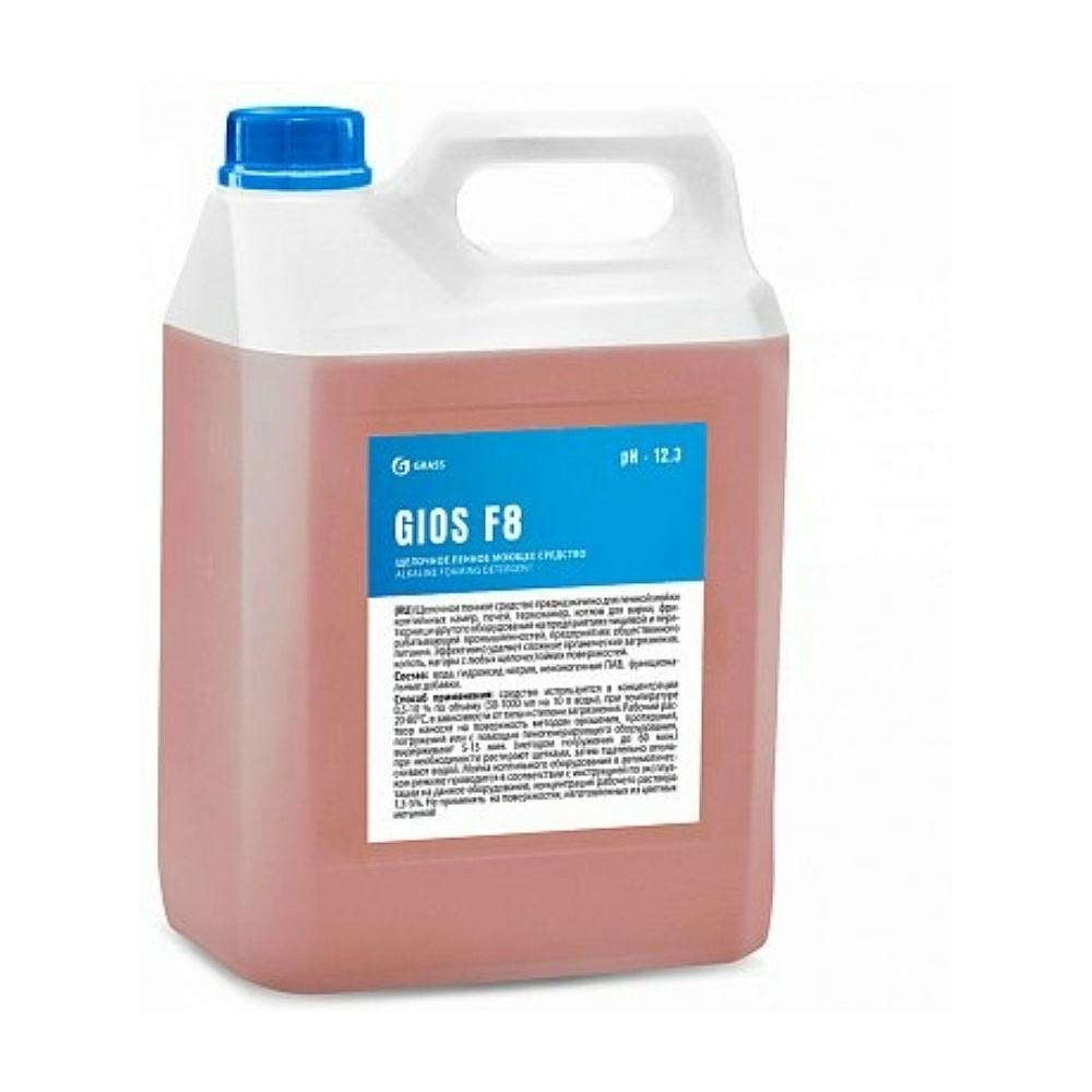 Средство универсальное "GIOS F8" для пенной мойки коптильных камер и др. оборудования, 5 л, высокощелочное