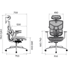 Кресло эргономичное EVERPROF Alfa, Grey, сетка, серый, металл, корпус серый - 7