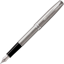 Ручка перьевая Parker "Sonnet Core Stainless Steel CT", F, серебристый, патрон черный