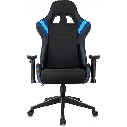 Кресло игровое Zombie VIKING 4 AERO, экокожа, ткань, пластик, черный, синий - 18