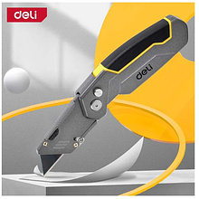 Нож строительный Deli YS EDL006Z, 19 мм, складной, трапеция