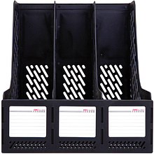 Лоток для бумаги вертикальный "Deli", черный