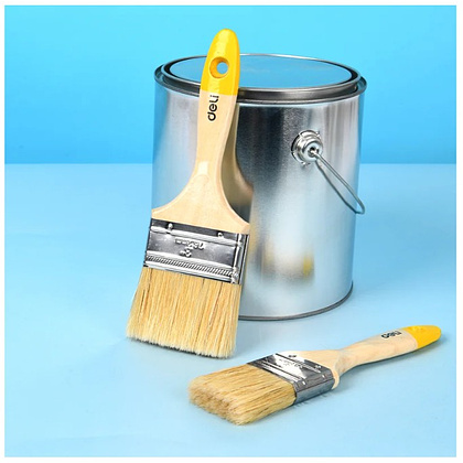 Кисть малярная плоская Deli YS EDL509122, 2"-50 мм, деревянная рукоятка, искусственная щетина - 3