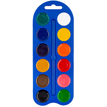 Краски акварельные "Я - Художник!", 12 цветов, пластик, синий